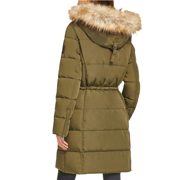 DKNY Faux-Fur Trim Hooded Women’s Parka/Coat - S - Picture 16 of 17
